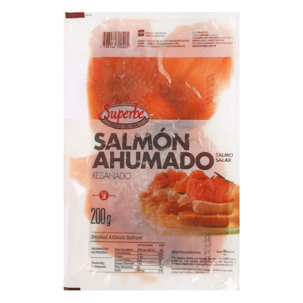 Salmon Ahumado Superbe X 200g image