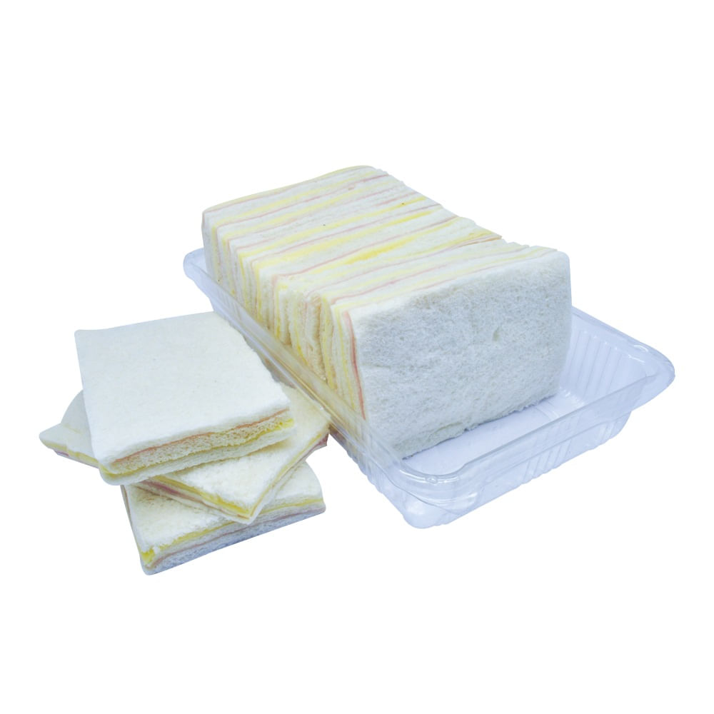 Sandwich Cañon Triple Pan Blanco Jamón y Queso 12 Un 750 Gr. image