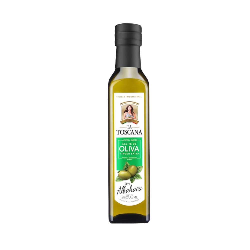 Aceite Oliva Con Albahaca La Toscana 250 Ml. image