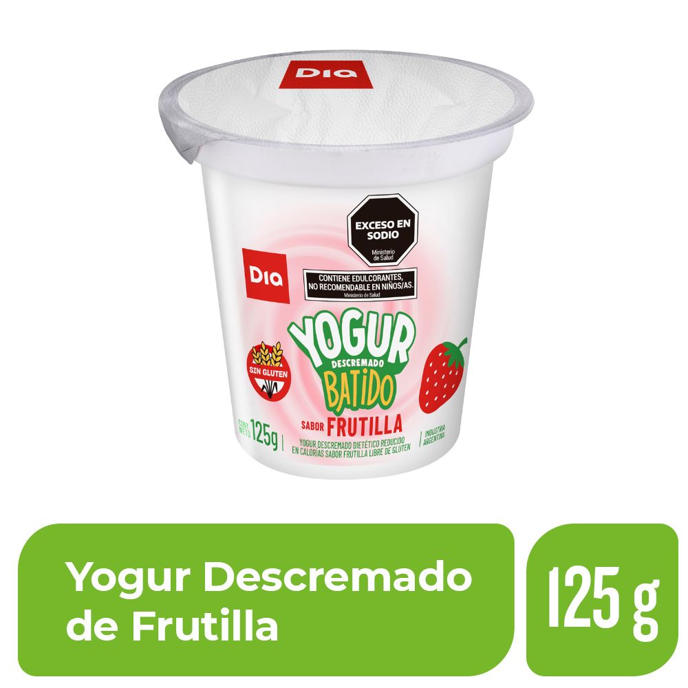Yogur Descremado Batido DIA Frutilla 125 Gr. image