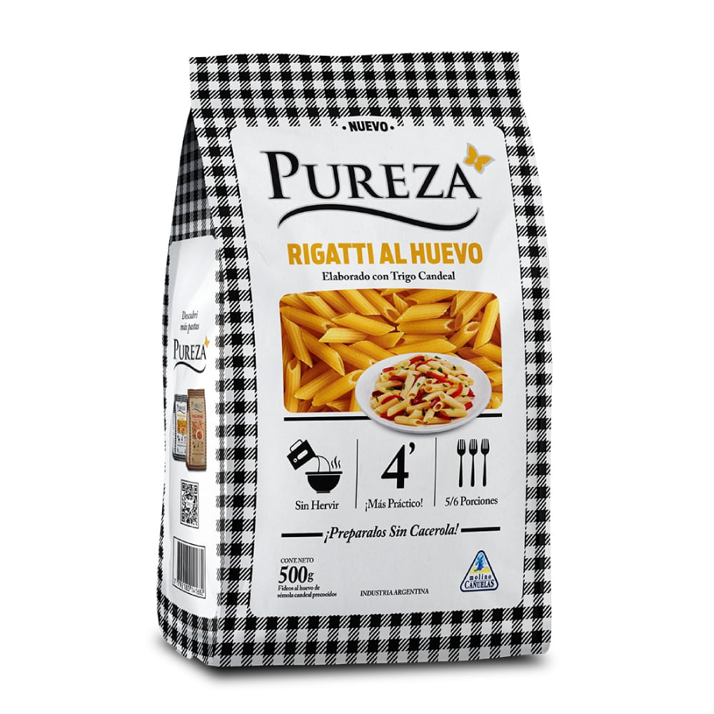 Fideos Rigatti Pureza Al Huevo De Sémola 500gr image