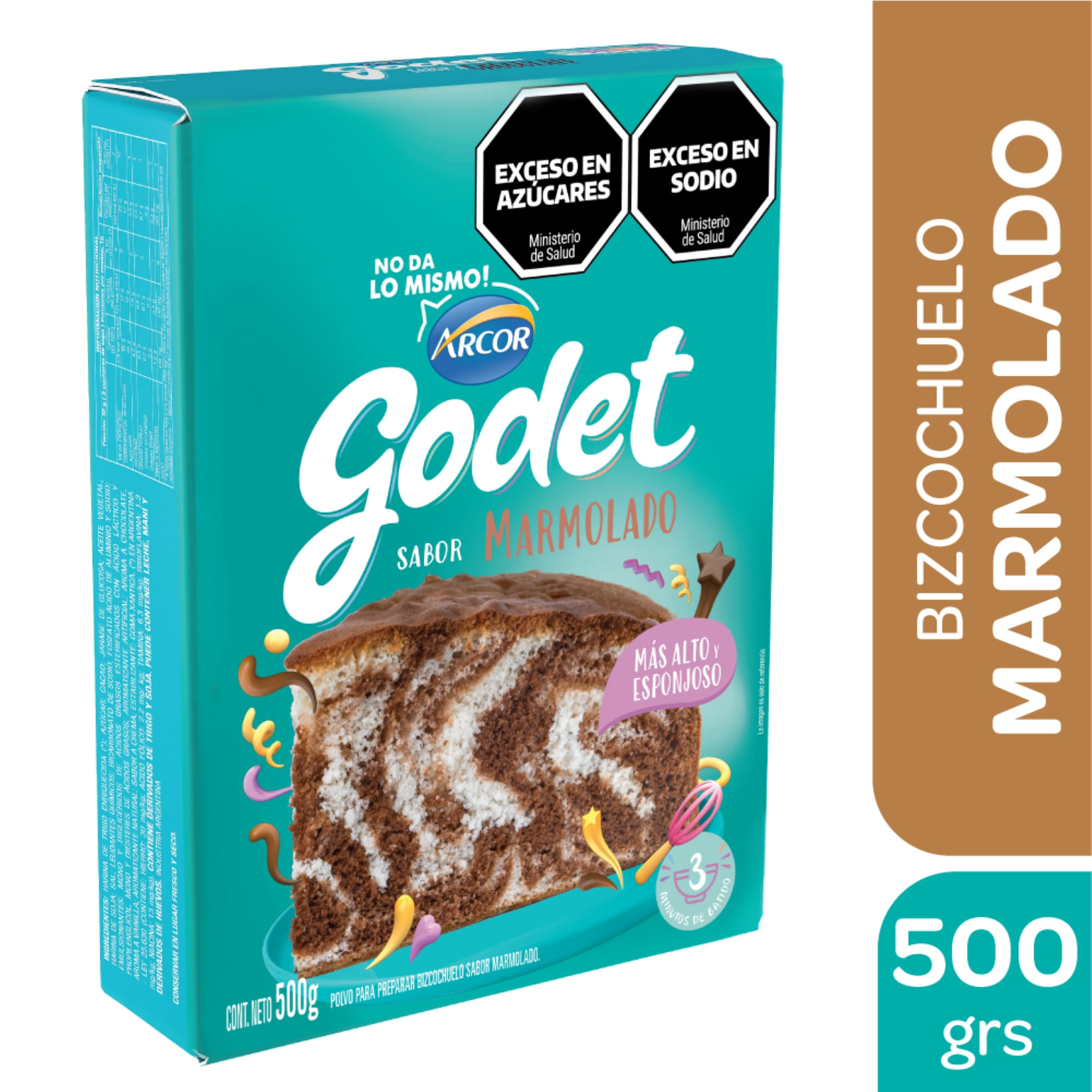 Bizcochuelo marmolado Godet caja 500 g. image