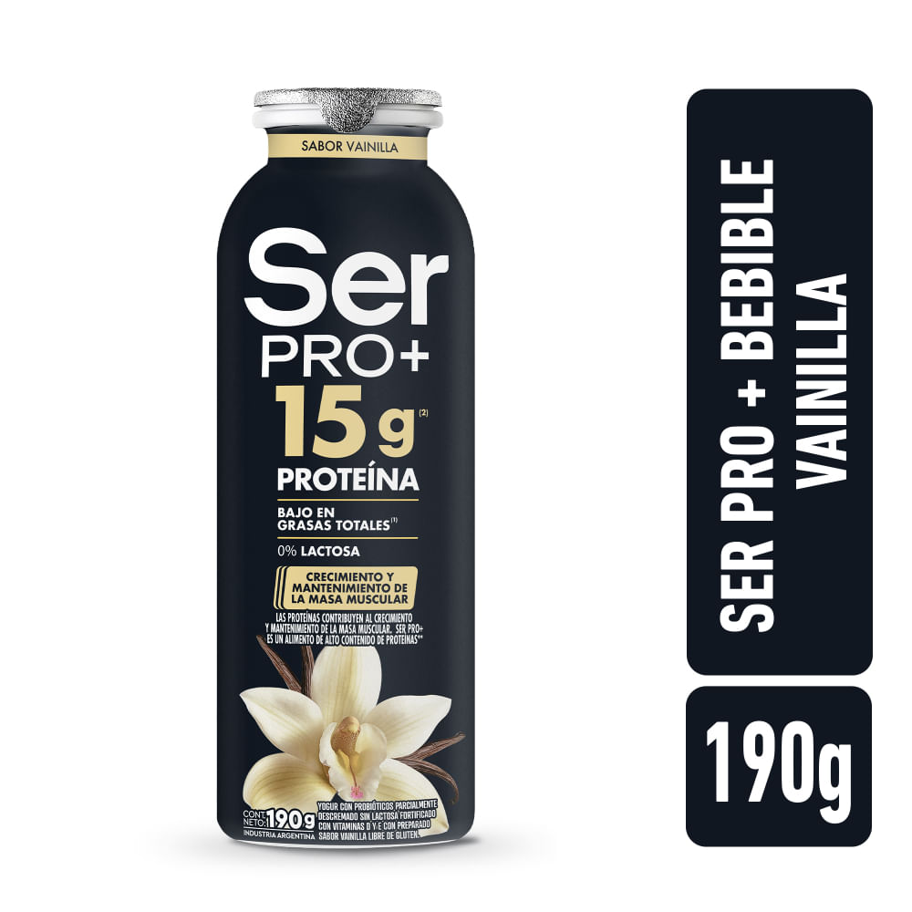 Yogur Bebible Pro+ Con Proteínas Sabor Vainilla 190 Gr Ser image