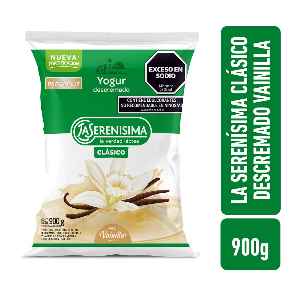 Yogur Bebible Descremado Vainilla 900 Gr La Serenísima Clásico image