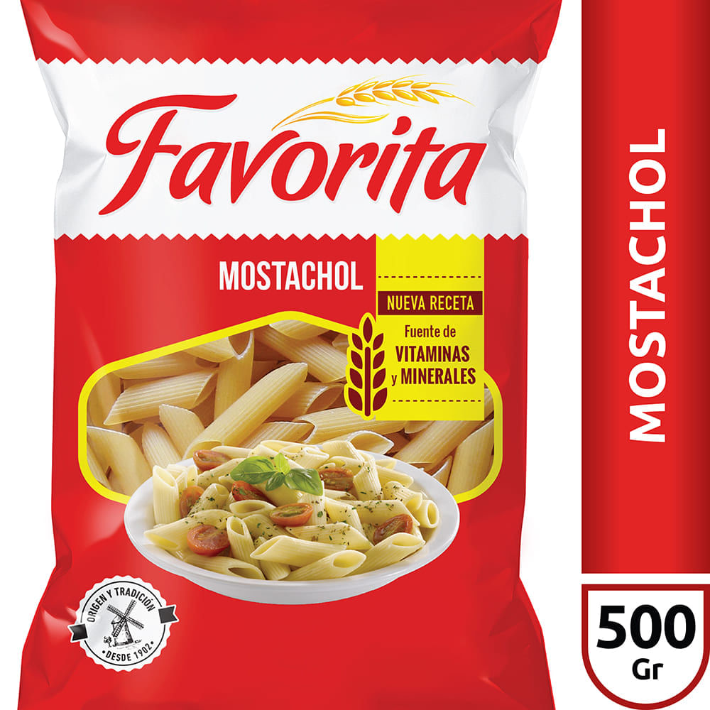 Fideos Mostachol Favorita 500 Gr image