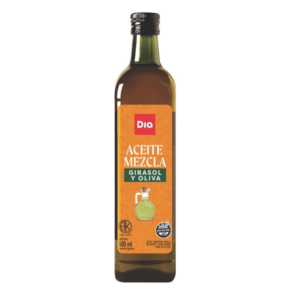 Aceite Mezcla Girasol y Oliva Botella Pet Dia 500 Ml. - imagen del producto