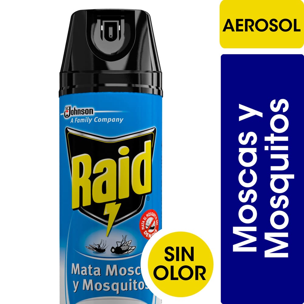 Aerosol Mata Moscas Y Mosquitos Raid Sin Olor 360 Ml. - imagen del producto