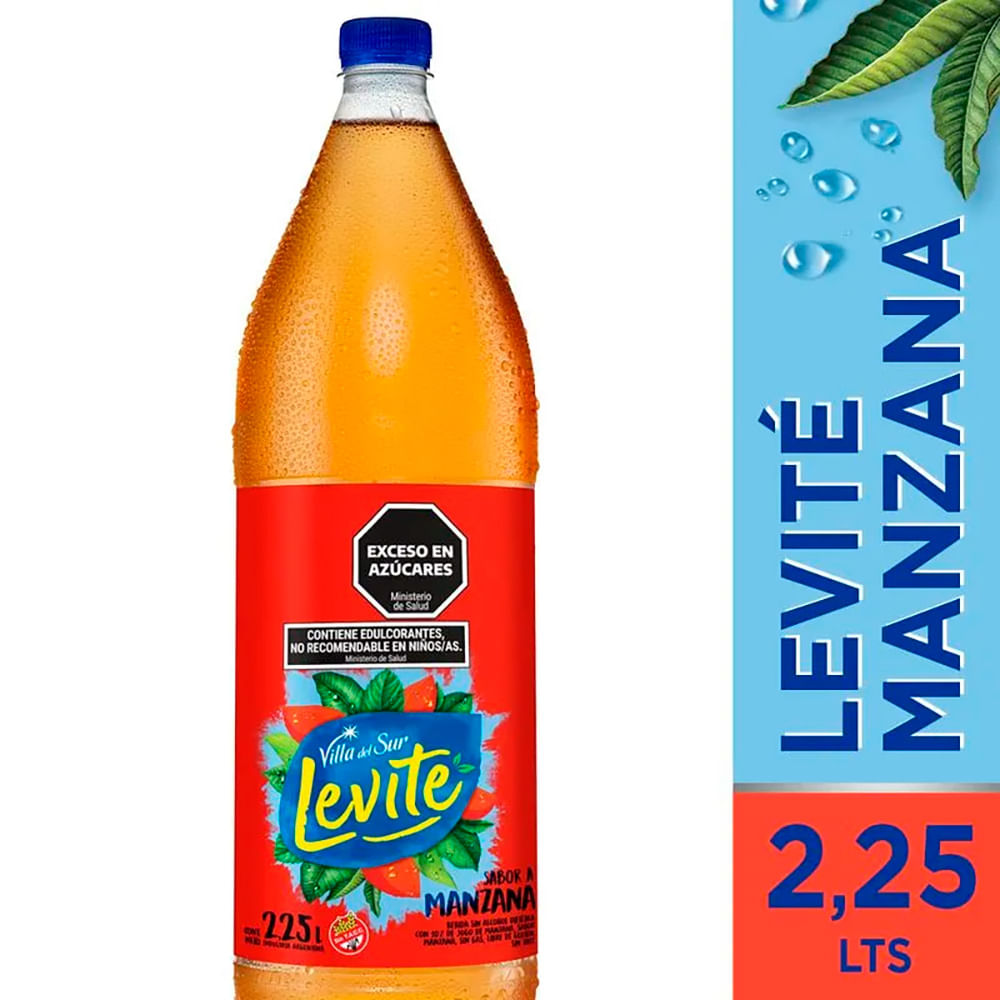 Agua Mineral Sin Gas Sabor Manzana 2.25 Lts Levite - imagen del producto