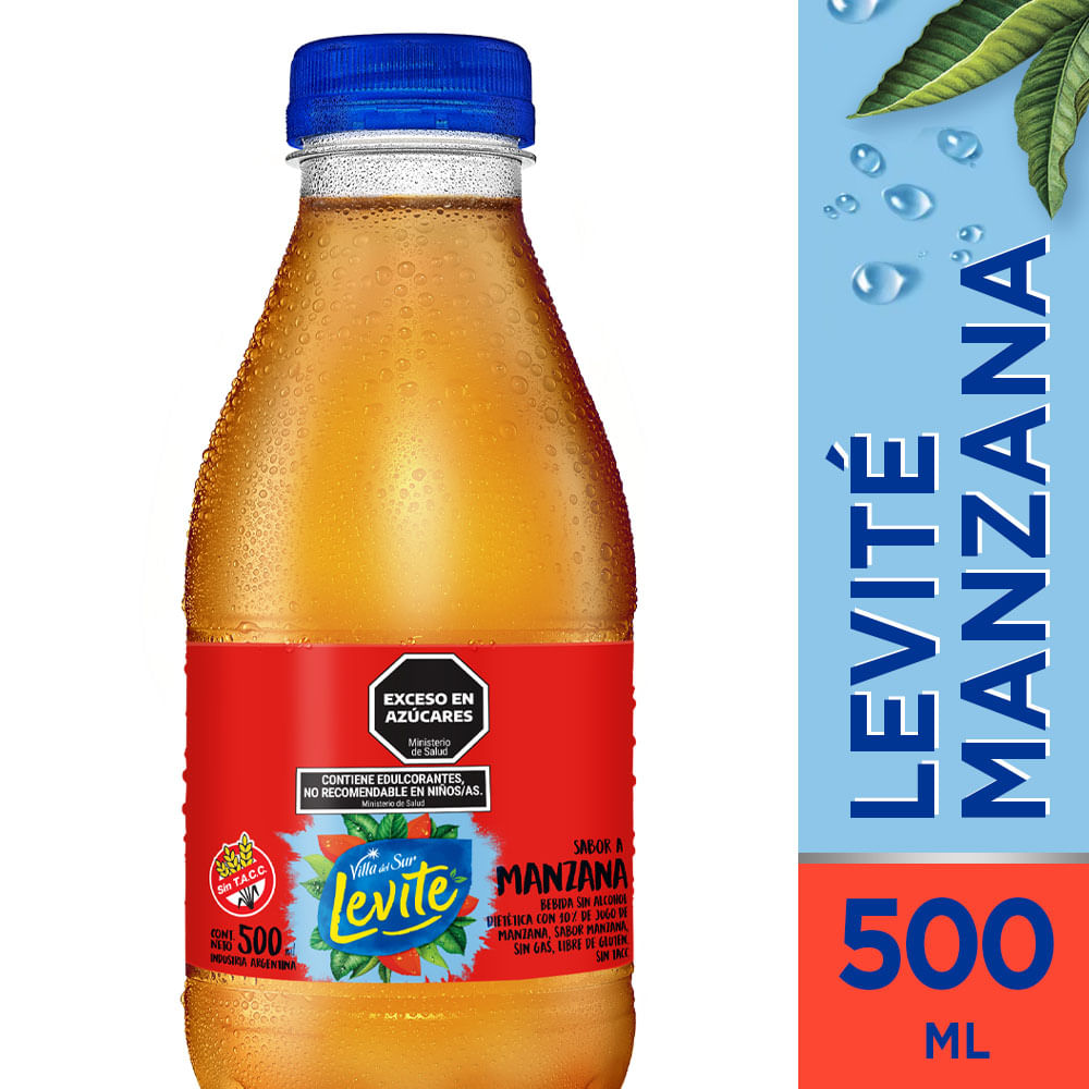 Agua saborizada de manzana Levité 500 ml - imagen del producto