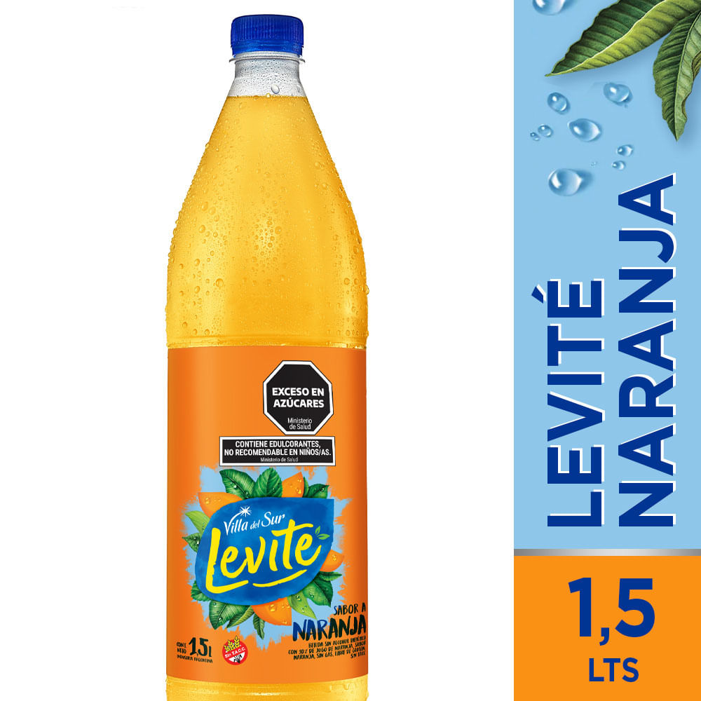 Agua saborizada de naranja Levité 1,5 lts - imagen del producto