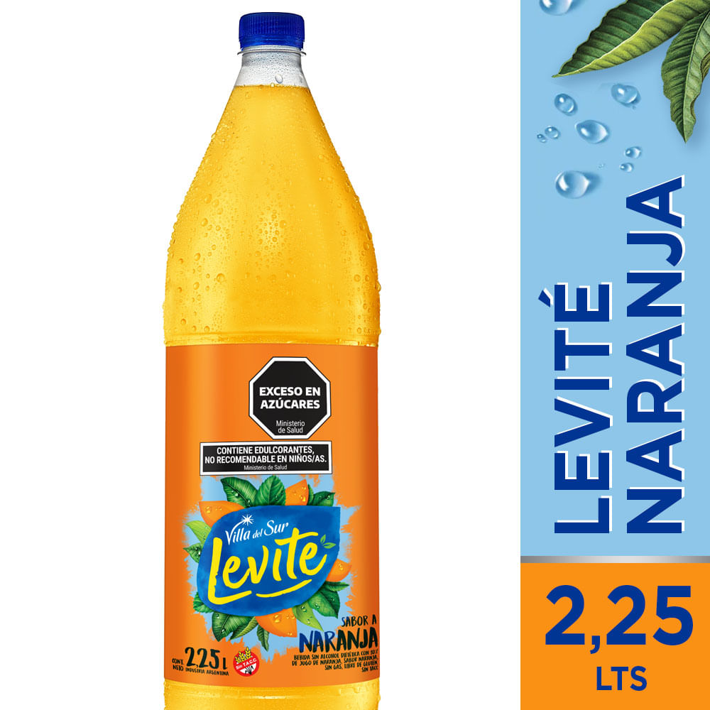 Agua saborizada de naranja Levité 2,25 lts - imagen del producto
