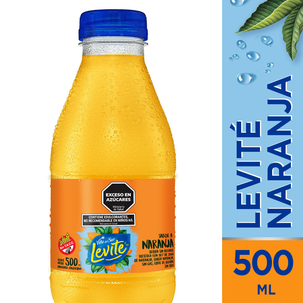 Agua saborizada de naranja Levité 500 ml - imagen del producto