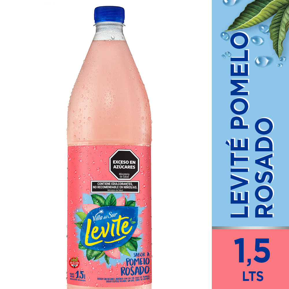 Agua Saborizada Sabor Pomelo Rosado 1,5 Lts Levite - imagen del producto