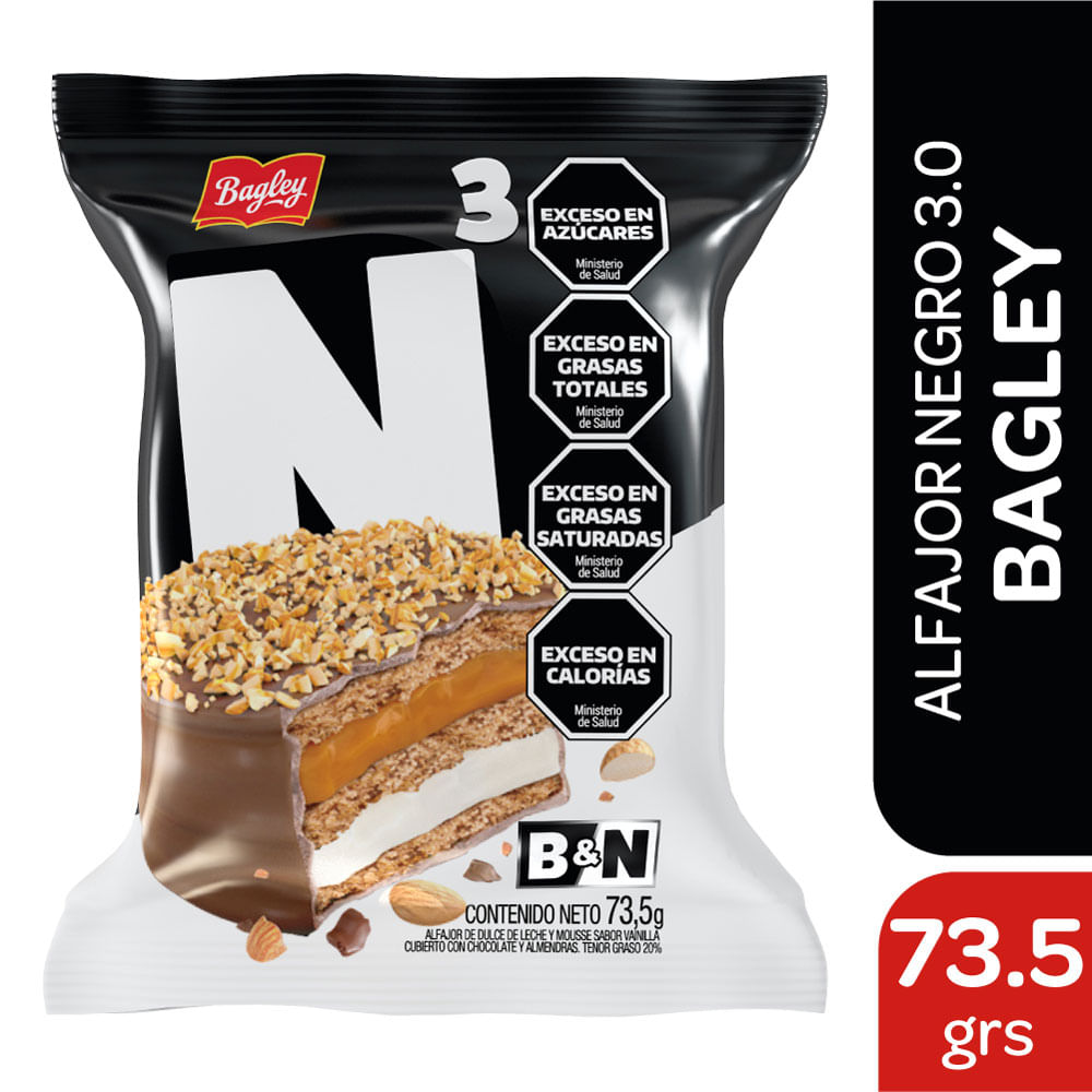Alfajor Byn Negro 73.5gr - imagen del producto
