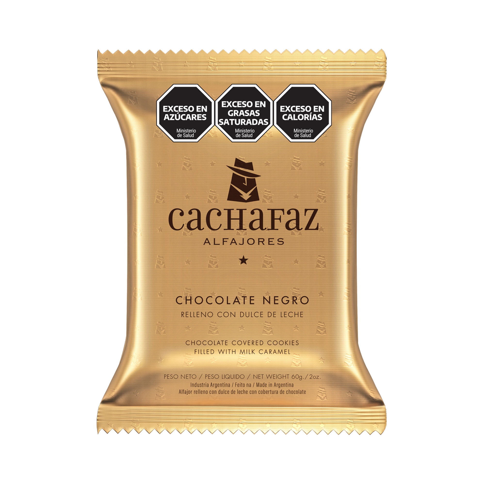 Alfajor Cachafaz chocolate 60 g. - imagen del producto