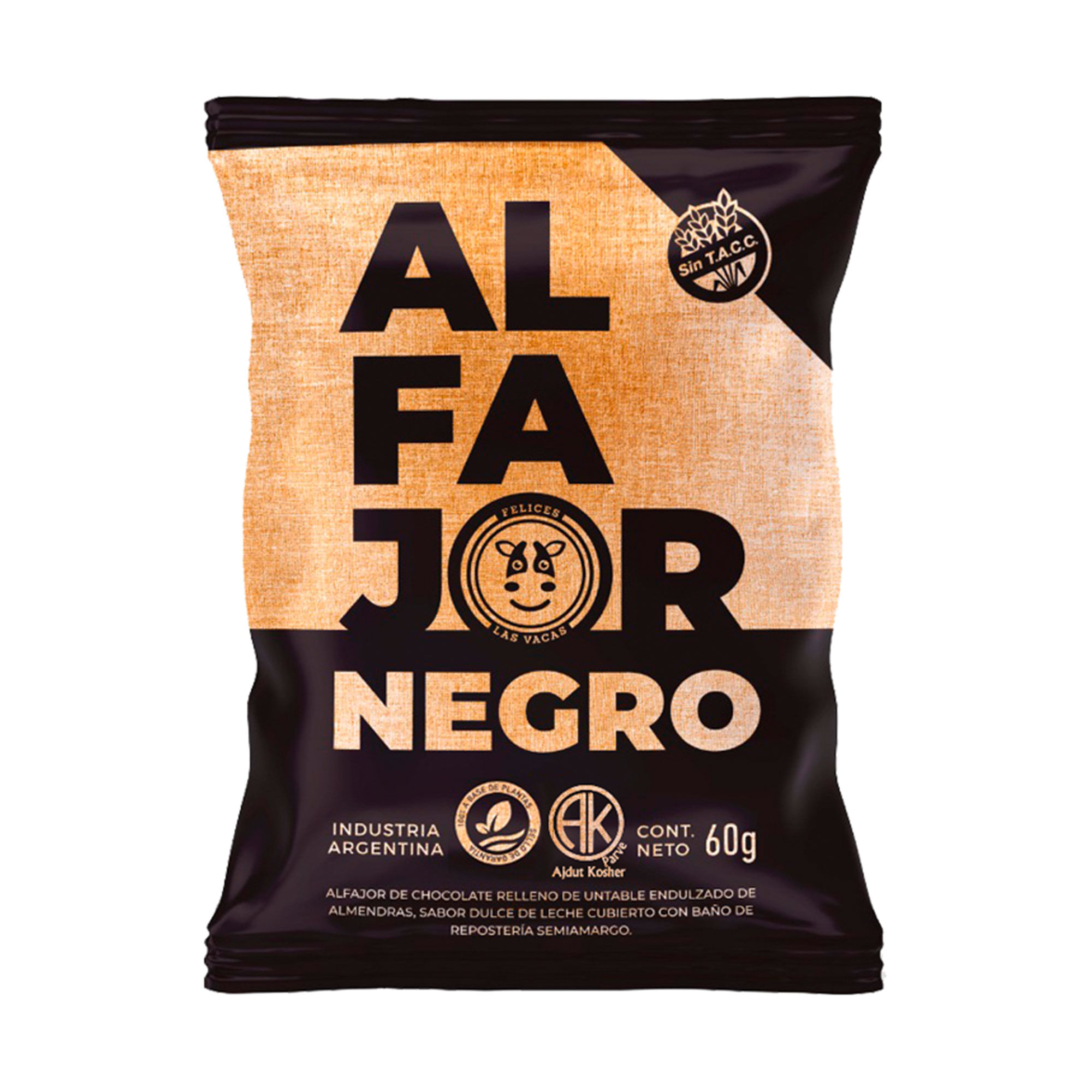 Alfajor Felices Las Vacas de chocolate 60 g. - imagen del producto