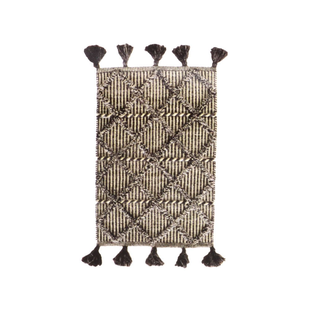 Alfombra Rombos Gris 60 x 90 Cm x 1 Un Krea - imagen del producto