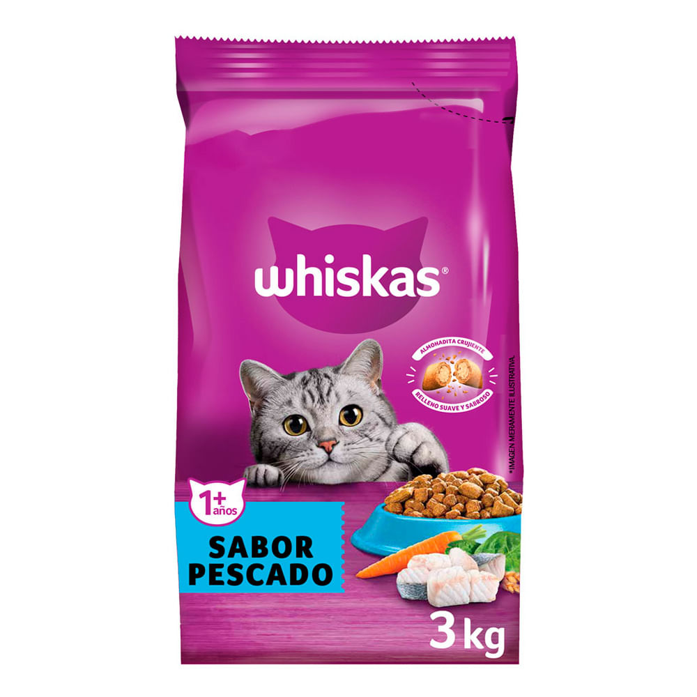 Alimento Gato Whiskas Pescado 3kg - imagen del producto