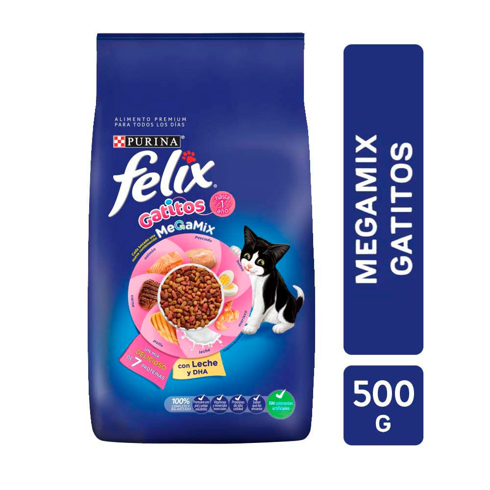 Alimento Felix Para Gatitos Megamix 500gr - imagen del producto