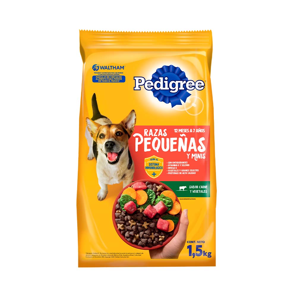 Alimento Para Perros Pedigree Adulto Razas Pequeñas 1kg - imagen del producto