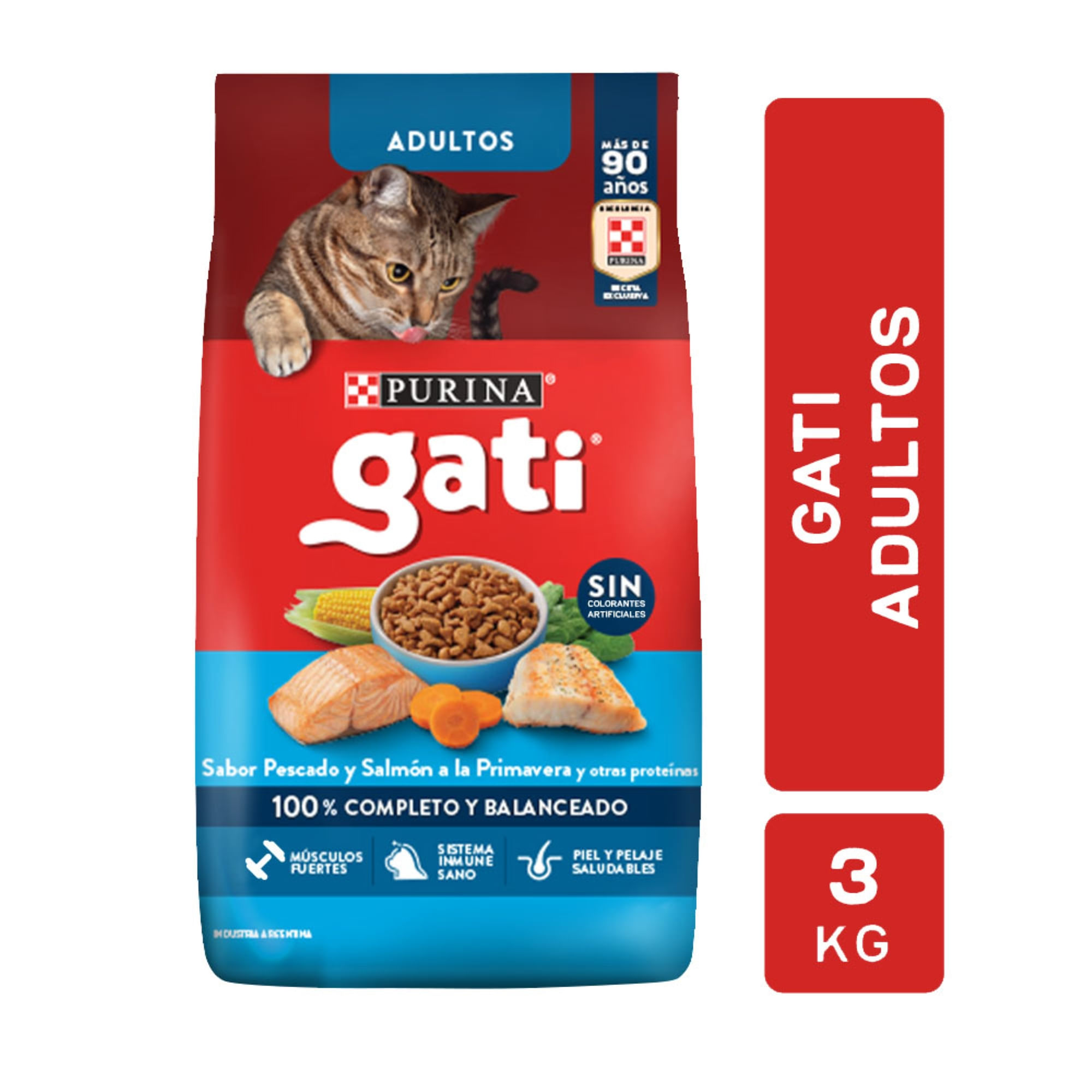 Alimento para Gatos Sabor Pescado y Salmón Adultos 3 Kg Gati - imagen del producto