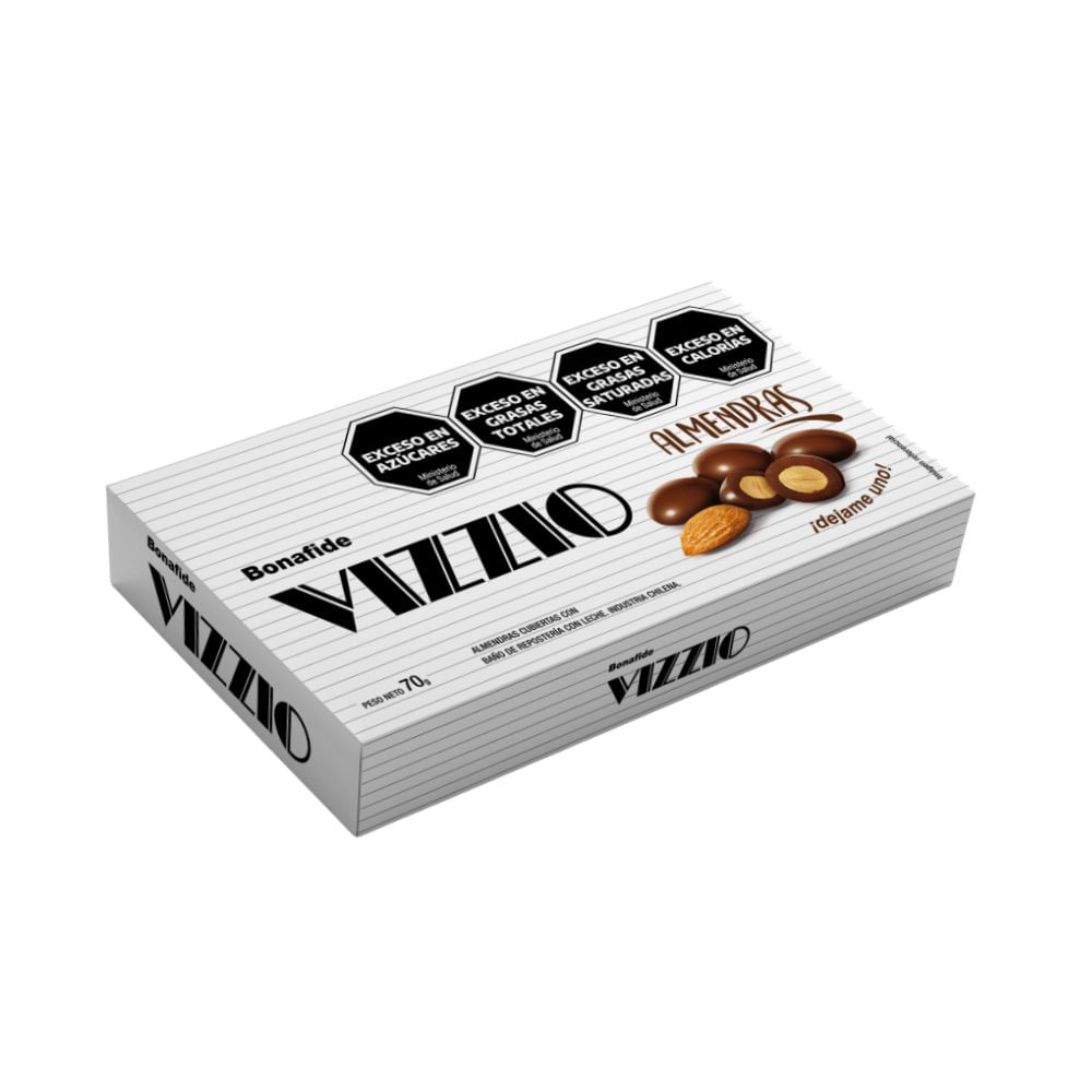 Almendras Baño Chocolate Vizzio 80 Gr. - imagen del producto