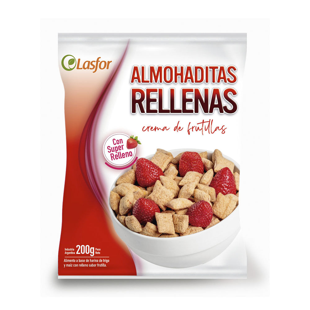 Cereal Rellenas Sabor Crema de Frutilla 200 Grs Lasfor - imagen del producto