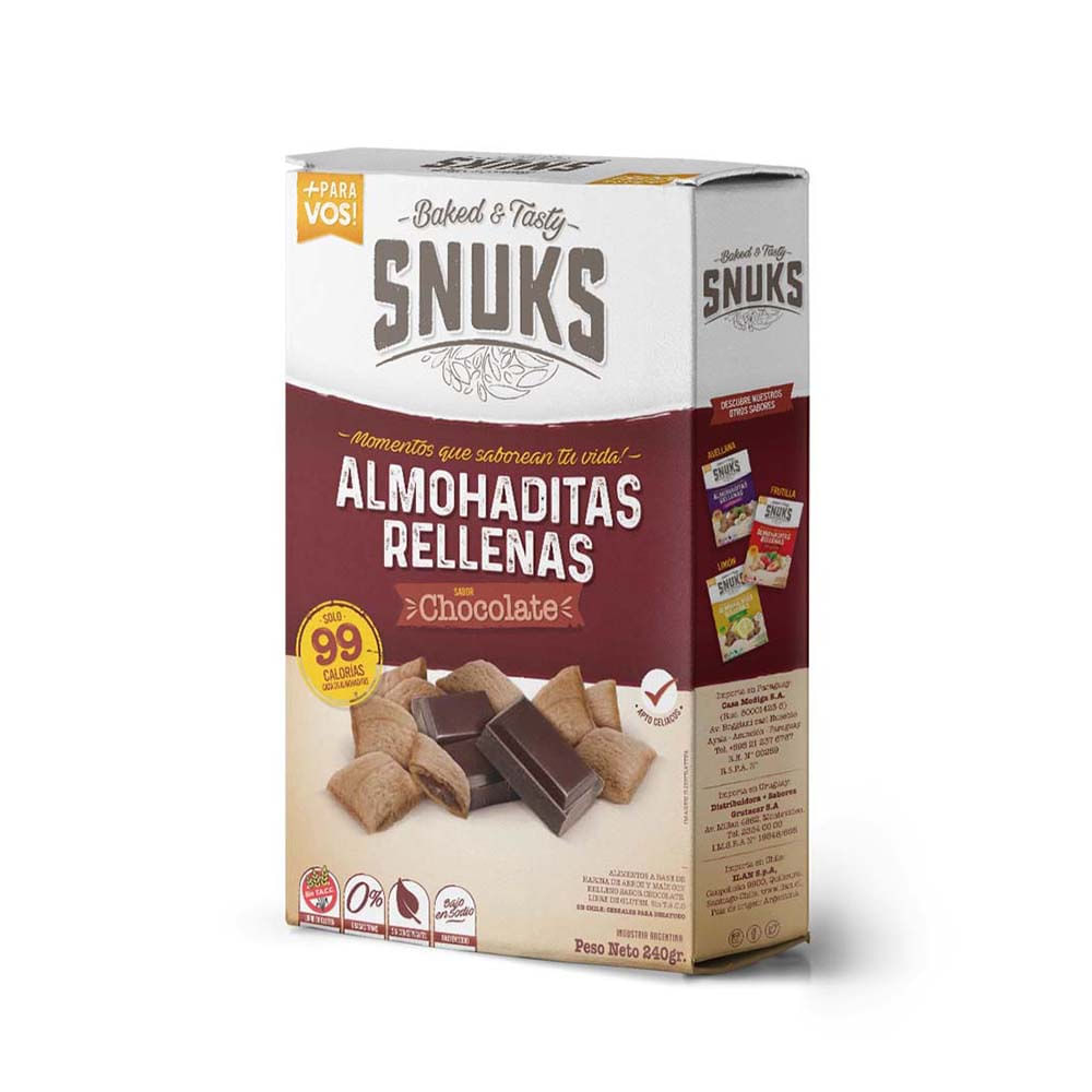Almohaditas Snuks Relleno Chocolate 240g - imagen del producto