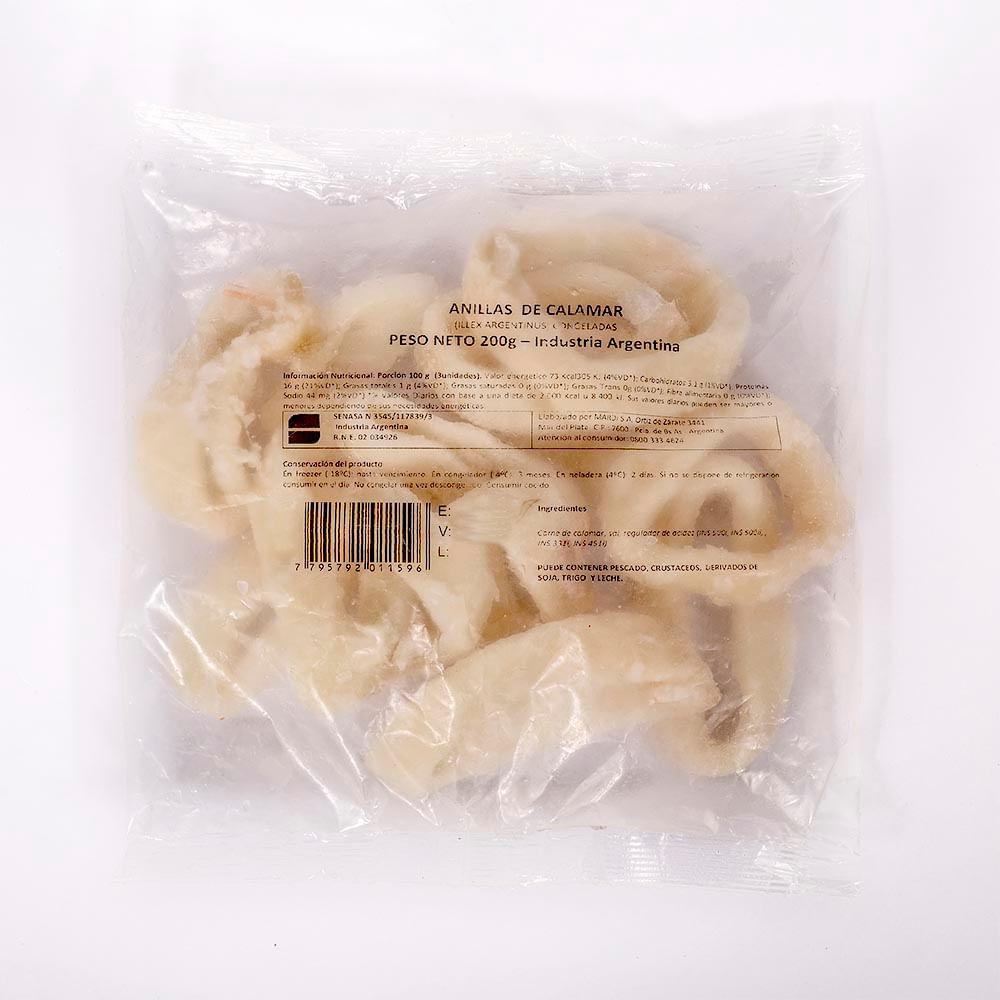 Anillas de Calamar Congelado x 200 Grs - imagen del producto