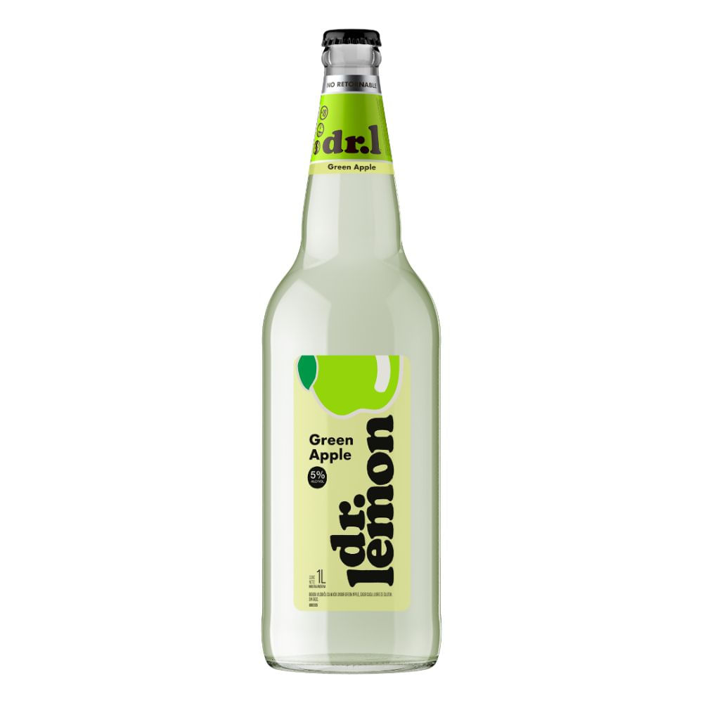 Aperitivo Dr Lemon Vodka Greenapple 1 L - imagen del producto