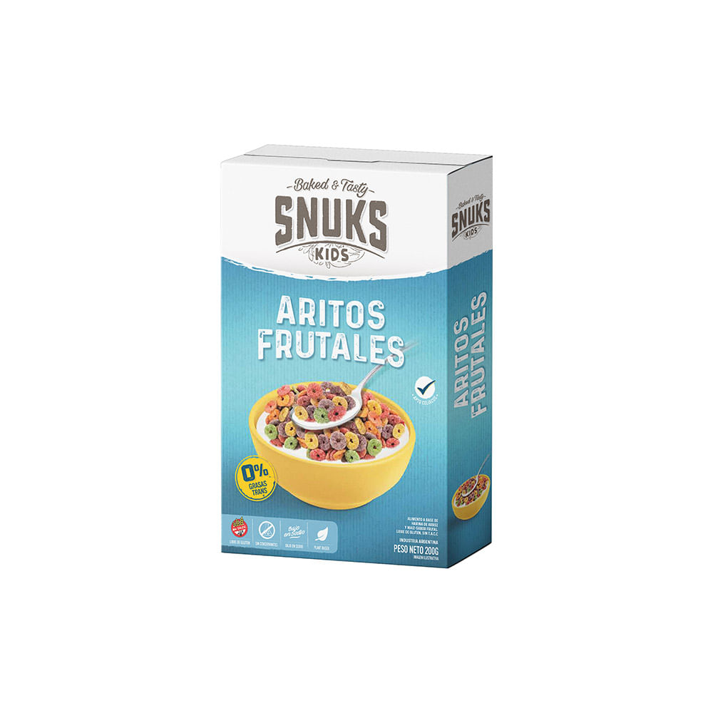 Cereal de Arroz Sabor Frutales 200 Grs Snuks - imagen del producto