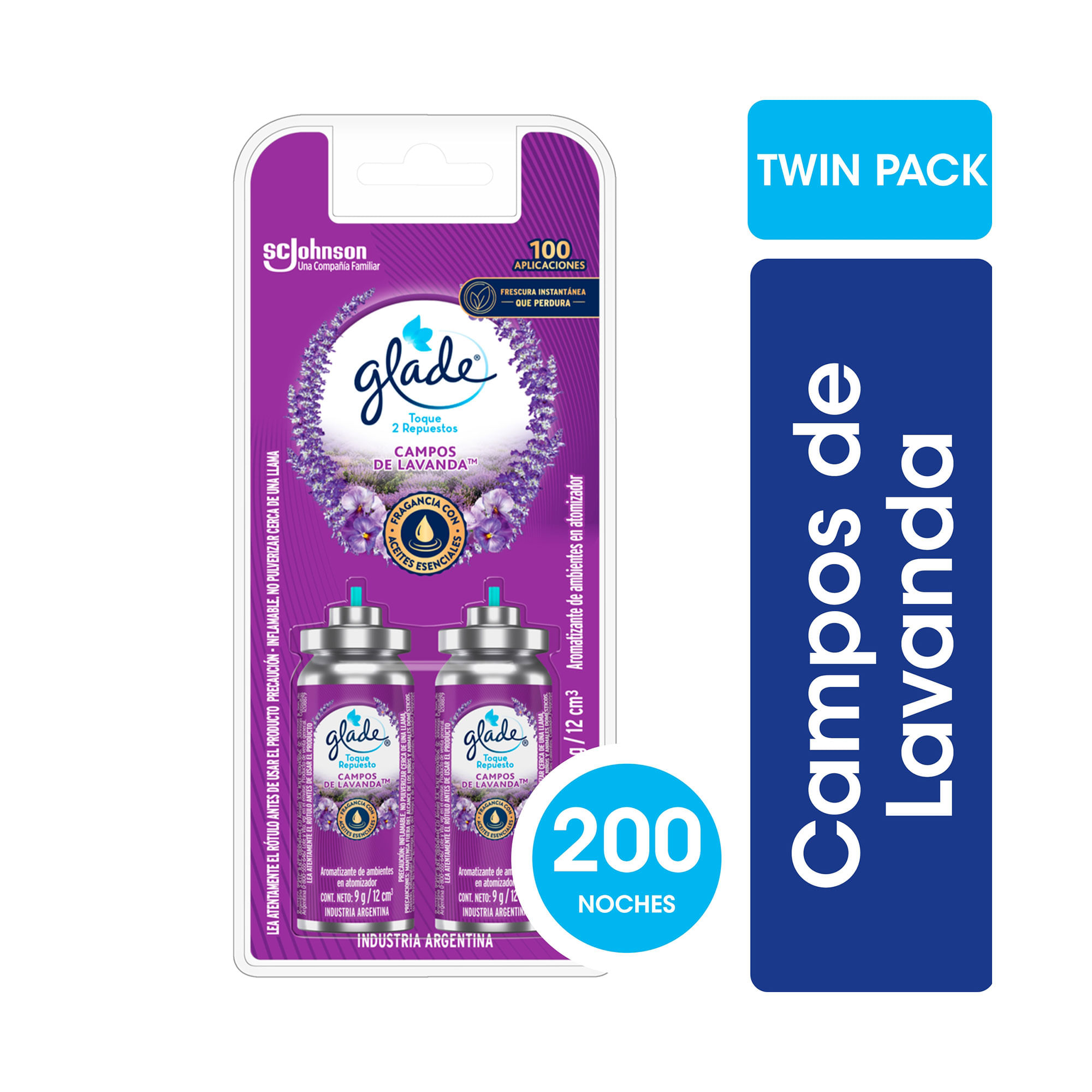 Aromatizante Lavanda Toque Pack X 2 Un 9 Gr Glade - imagen del producto