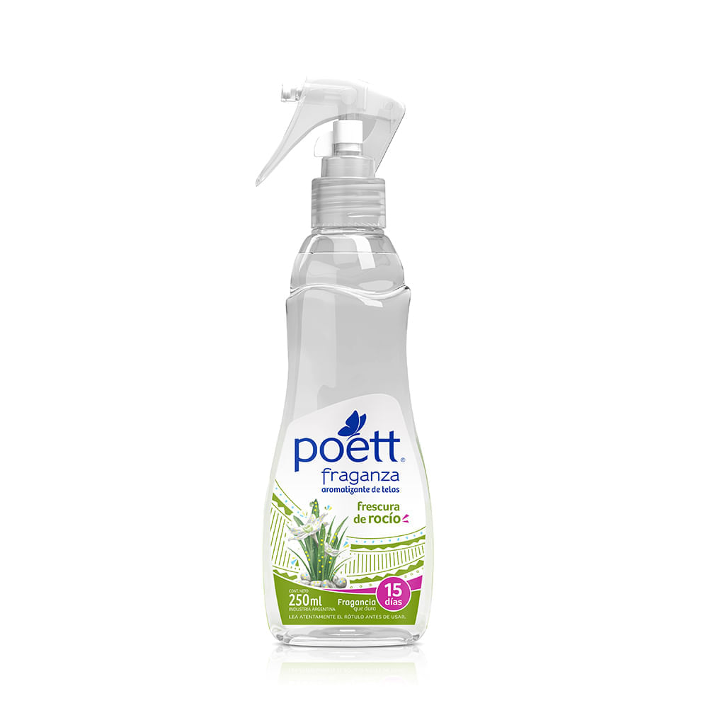 Aromatizante De Telas Poett Fraganza Fresco Rocío Gatillo 250 Ml - imagen del producto