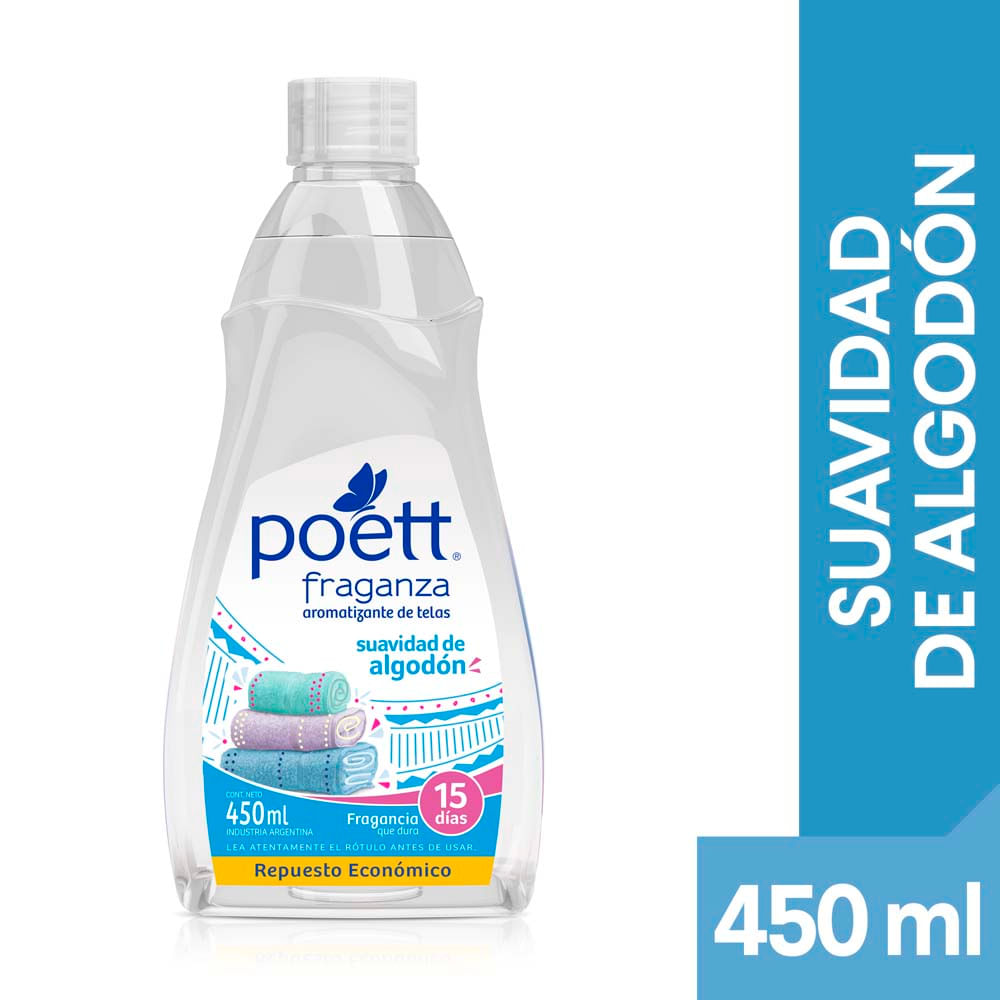 Aromatizante de Telas Suavidad de Algodón 450 Ml Poett - imagen del producto