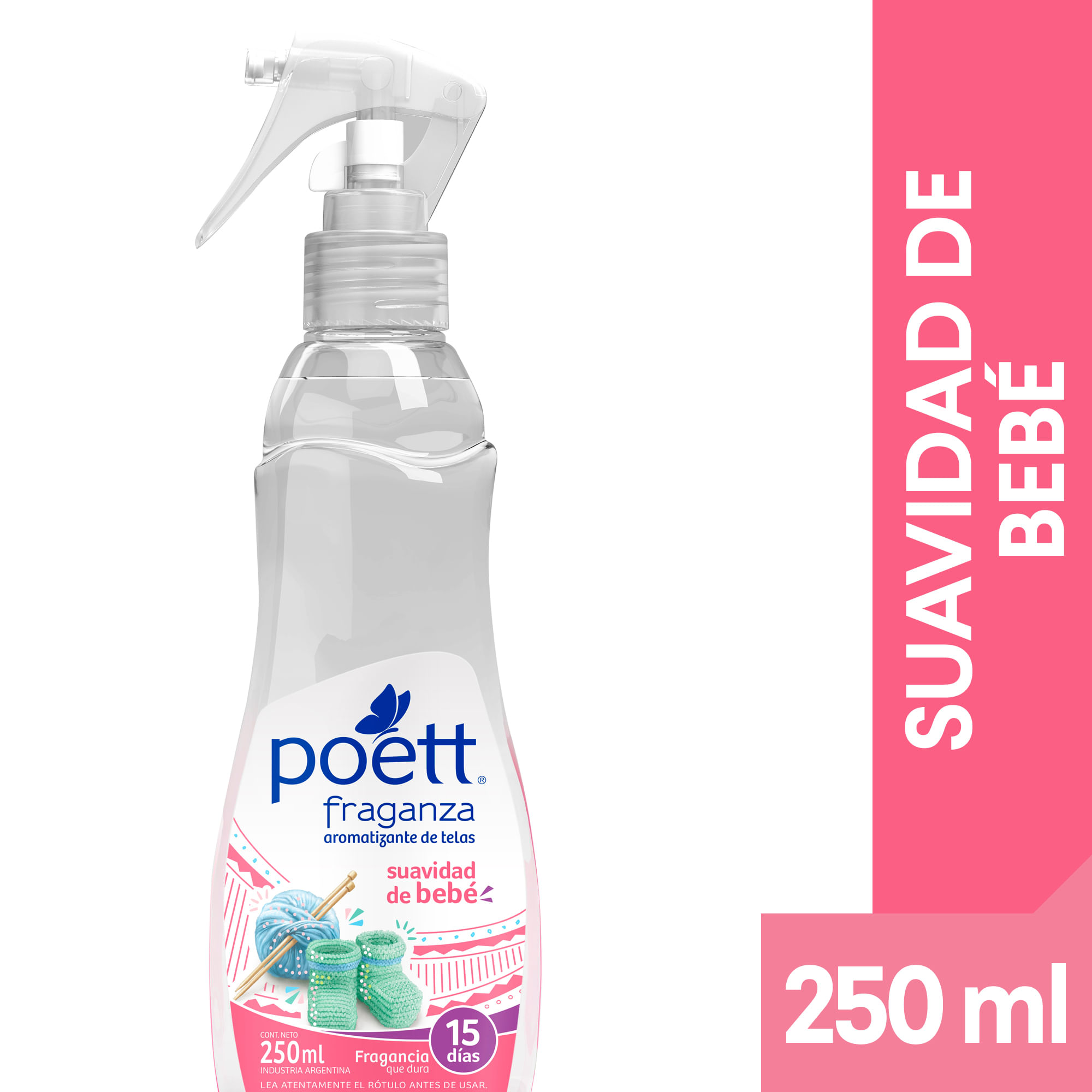 Aromatizante de Telas Suavidad de Bebé 250 Ml Poett - imagen del producto