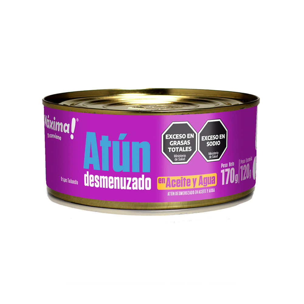 Atún Desmenuzado En Agua Y En Aceite 120 Gr Maxima Mp - imagen del producto