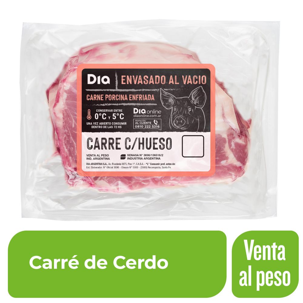 Carré de Cerdo con Hueso Envasado al Vacío x Kg. image