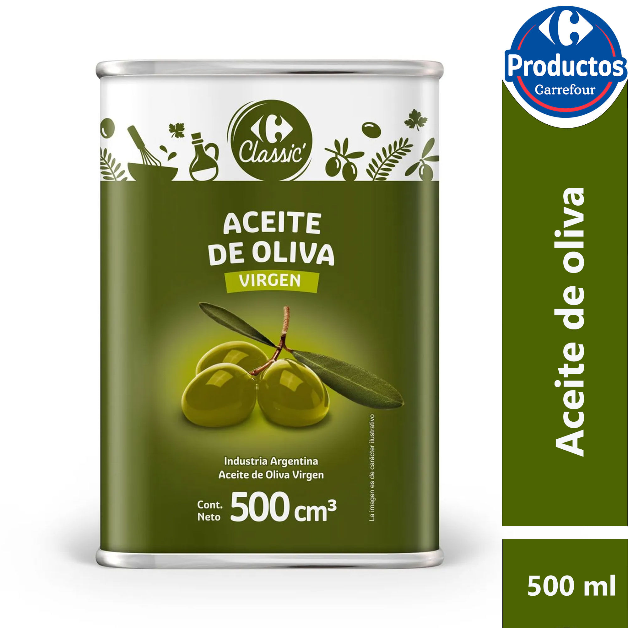 Aceite de oliva virgen Carrefour Classic lata 500 ml image