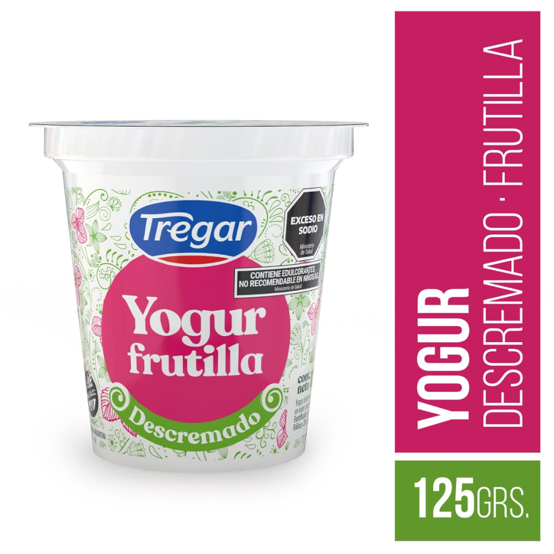 Yogur Descremado Frutilla Tregar 125g image