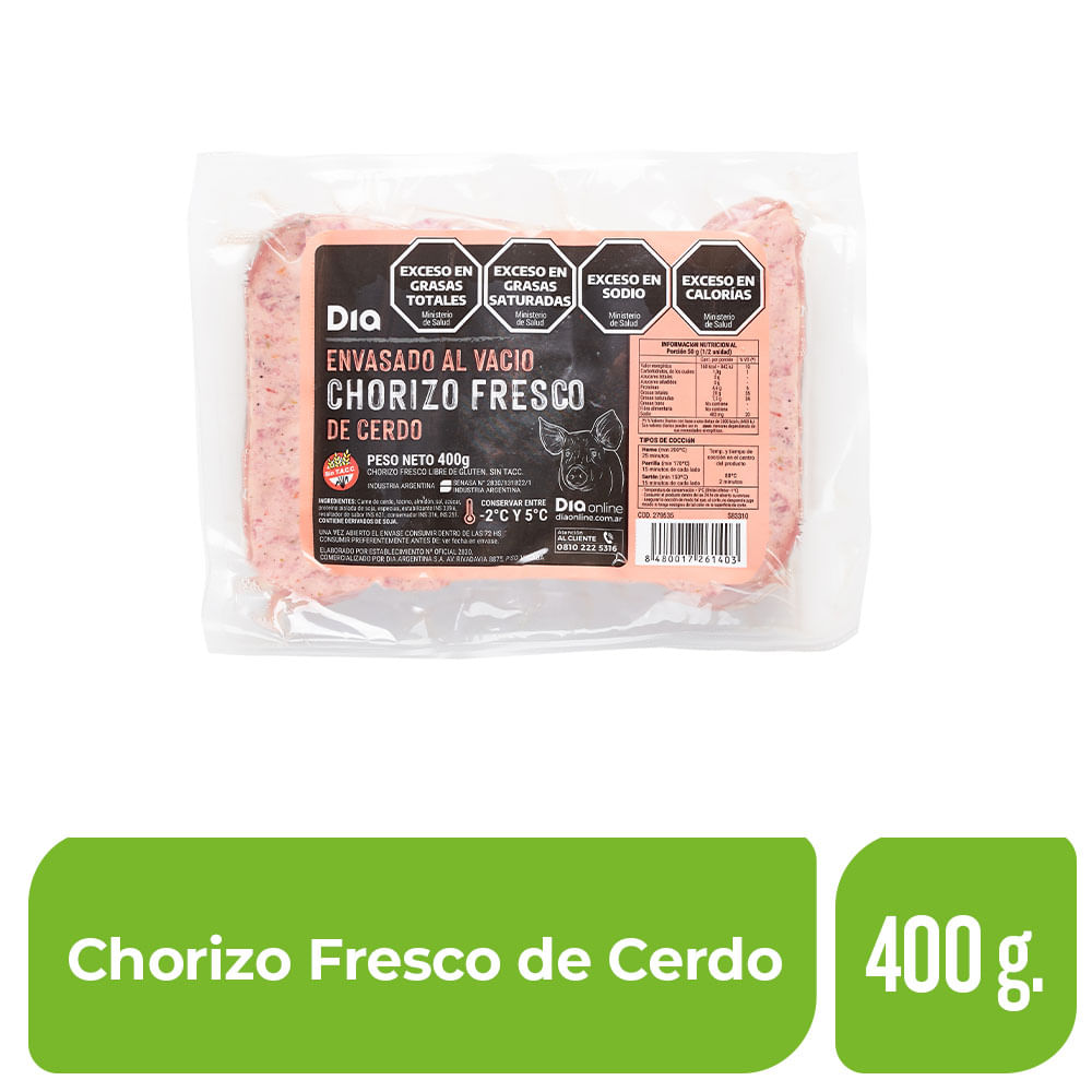 Chorizo Fresco Dia Cerdo 400 Gr. image