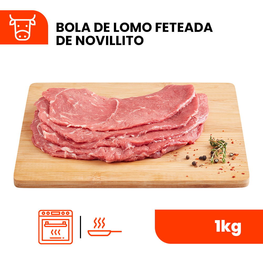 Bola De Lomo Feteada De Novillito Envasado Al Vacío 1 Kg image