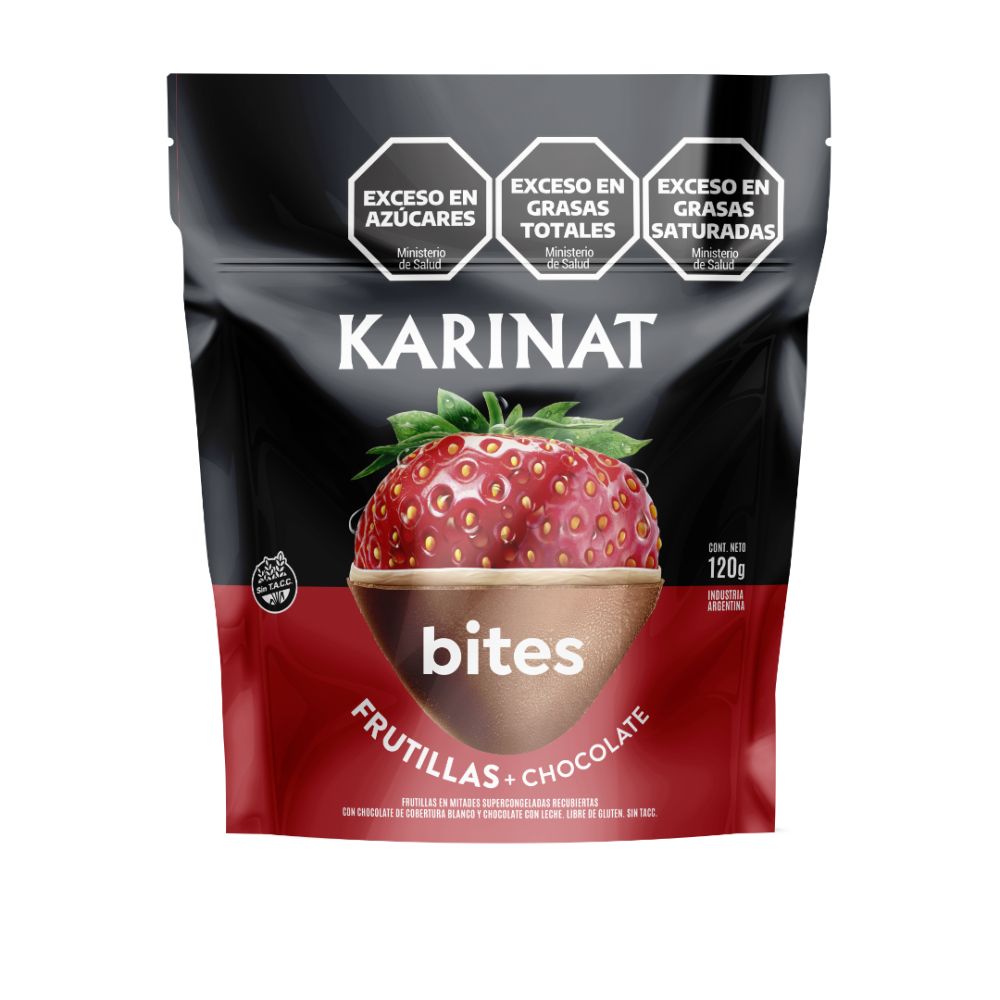 Bombones Helados Sabor Frutilla y Chocolate 120 Grs Karinat - imagen del producto