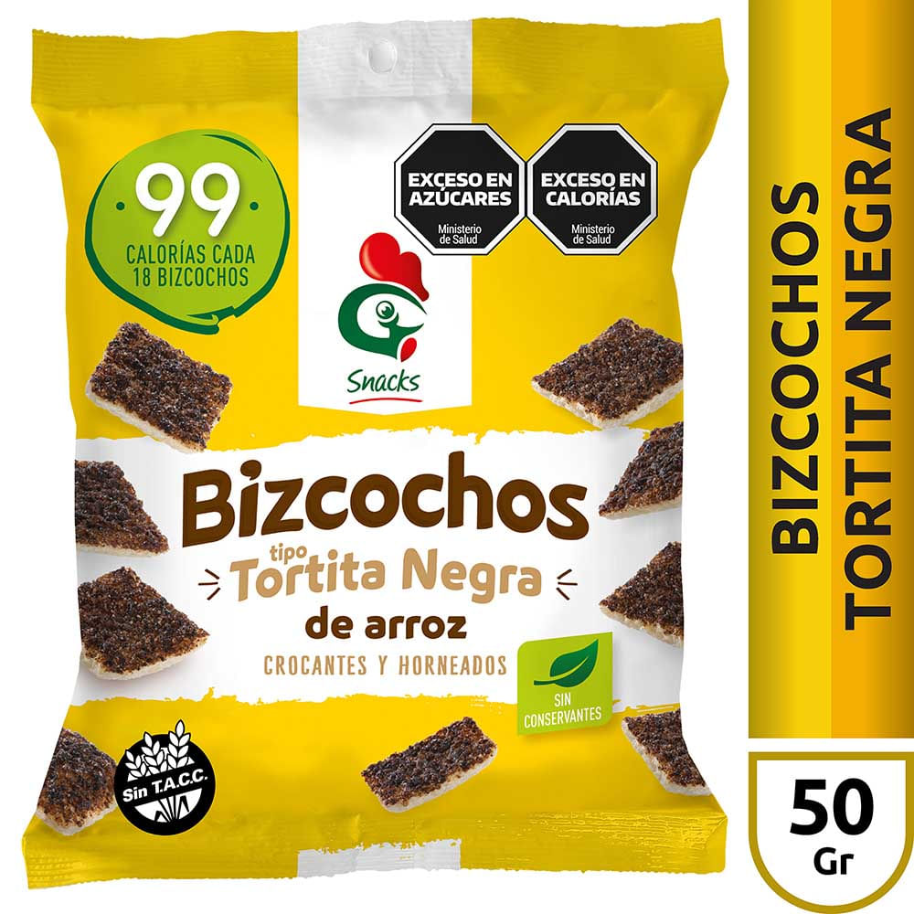 Bizcocho Arroz Gallo Snack Tortita Negra X 50gr - imagen del producto