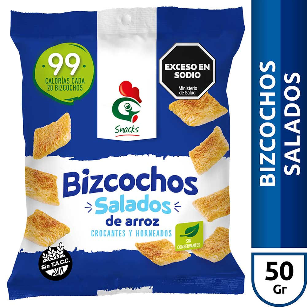 Bizcocho De Arroz Snack Salado Gallo 50 Gr - imagen del producto