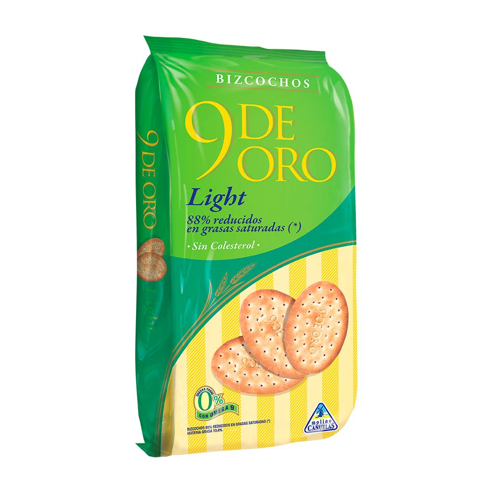 Bizcochos Light 170 Grs 9 De Oro - imagen del producto