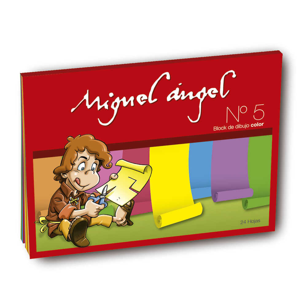 Block De Dibujo Miguel Angel N5 24 Hojas Color - imagen del producto