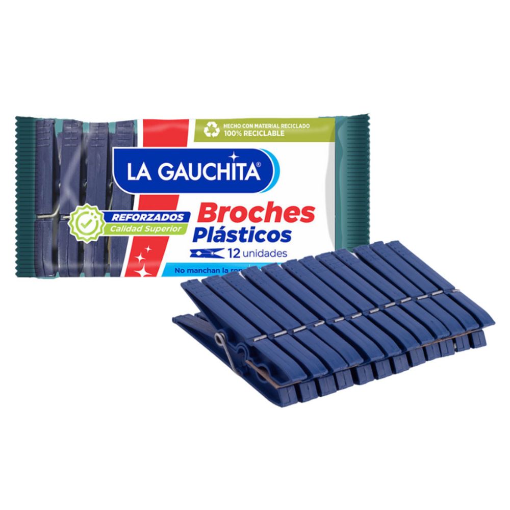 Broche De Plástico La Gauchita 12 Ud. - imagen del producto