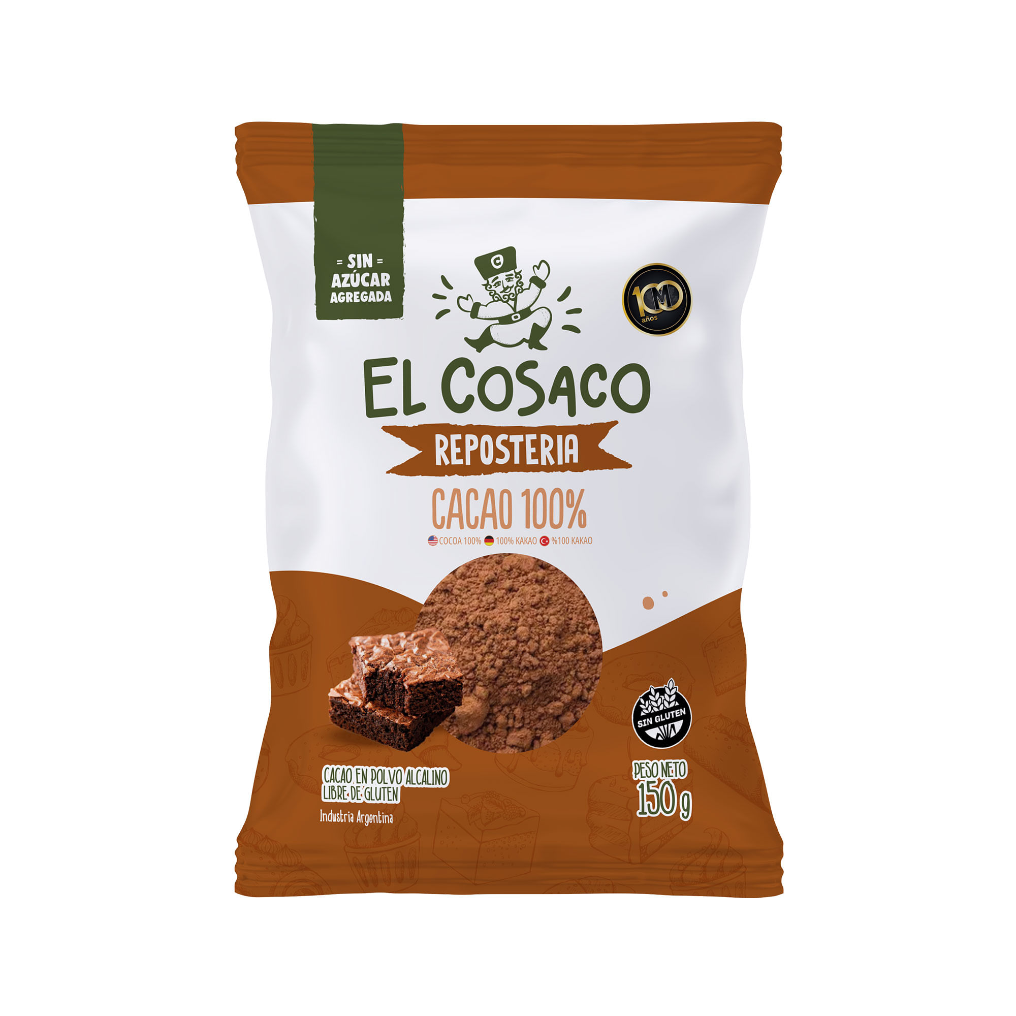 Cacao El Cosaco 100% sin azúcar agregada 150 grs - imagen del producto