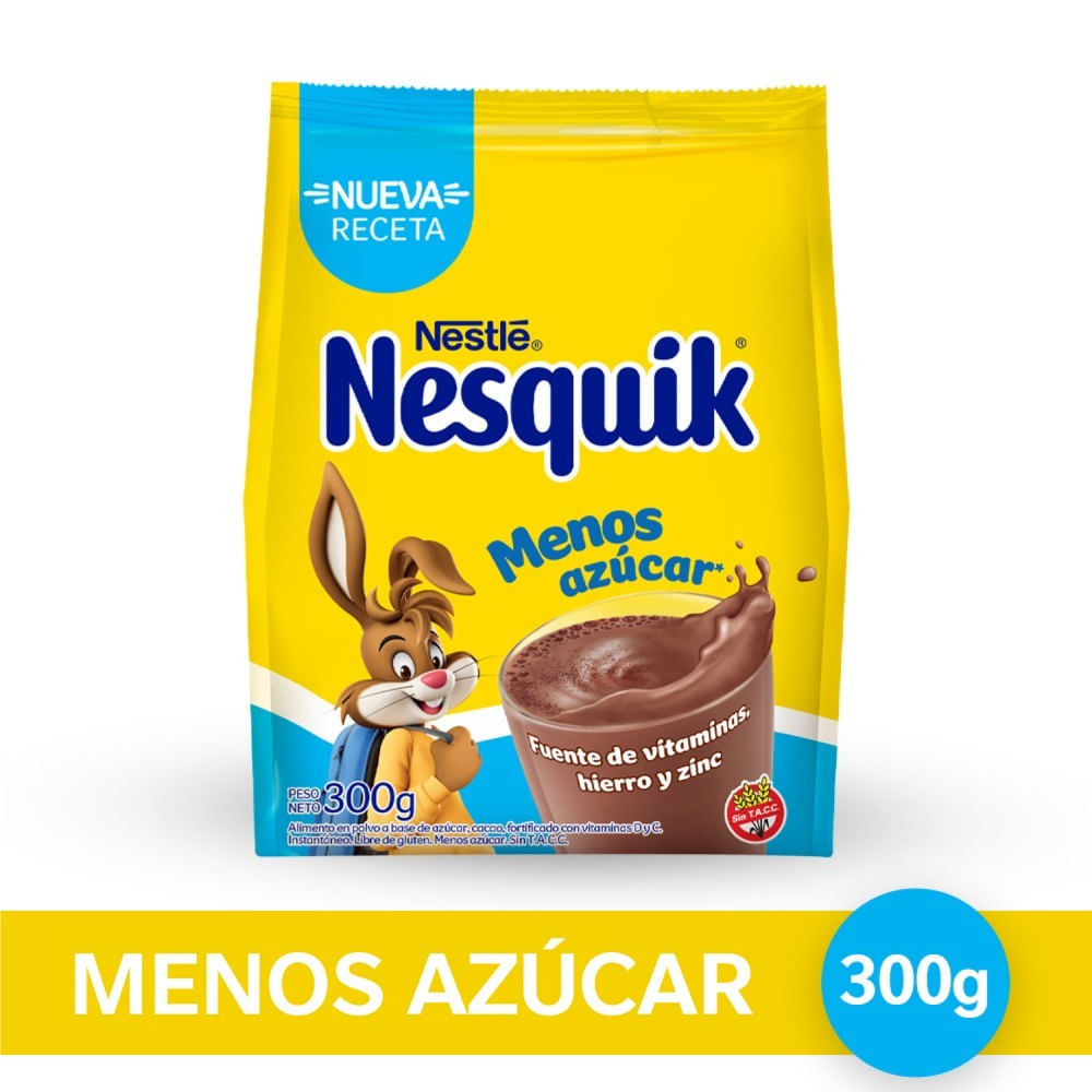 Cacao En Polvo Nesquik® Menos Azúcar 300 G - imagen del producto