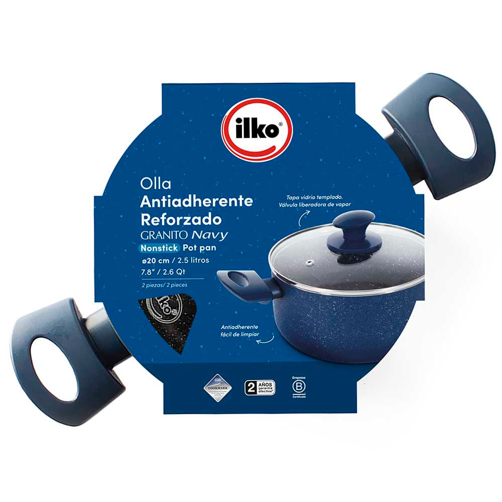 Cacerola Ilko 18cm Granito Navy - imagen del producto